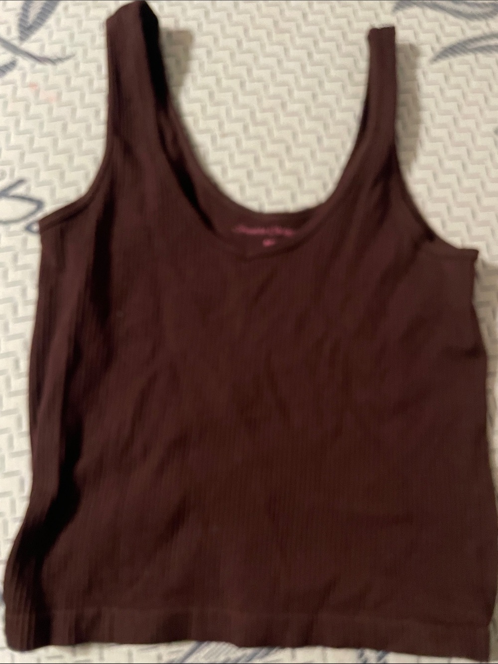 Classic Ribbed Tank Top in Deep Brown